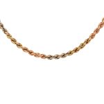 14 Carat Tri - Colour Gold Twisted Rope Chain