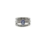 9 Carat White Gold Tri-Band Ring