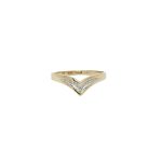 9 Carat Yellow Gold V Shape Ring