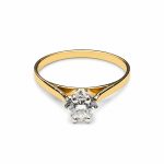 18 Carat Yellow & White Gold Solitaire Ring