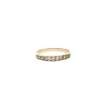 9 Carat Yellow Gold Half Eternity Ring