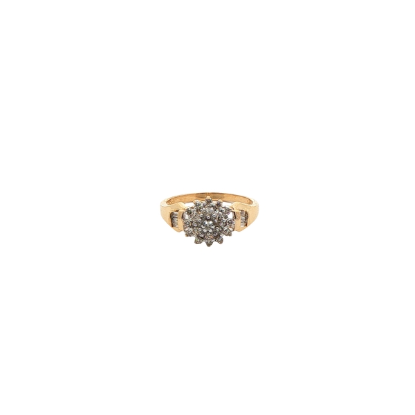 18 Carat Yellow Gold Cluster Ring