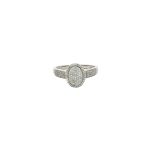 9 Carat White Gold Dress Ring