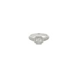18 Carat White Gold Cluster Ring