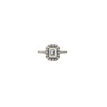 18 Carat White Gold Halo Ring