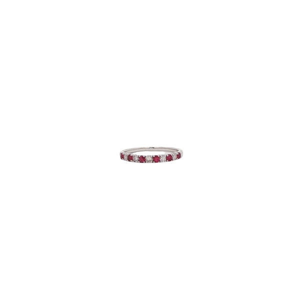 9 Carat White Gold Half Eternity Ring