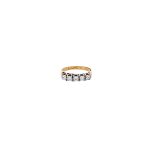 9 Carat Yellow & White Gold Half Eternity Ring