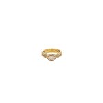 18 Carat Yellow Gold Double Band Diamond Ring