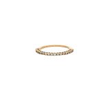 18 Carat Rose Gold Half Eternity Ring