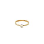 9 Carat Yellow Gold Solitaire Ring