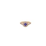 18 Carat Yellow Gold Double Halo Ring