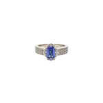 18 Carat White Gold Tanzanite Ring