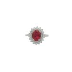 925 Silver & Lab Grown Ruby Ring