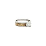 18 Carat White & Yellow Gold Ring