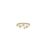 9 Carat Yellow Gold Heart Beat Ring
