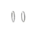 18 Carat White Gold Hoops Earings