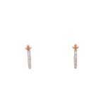 9 Carat White Gold Huggies Earings