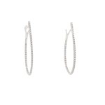18 Carat White Gold Hoops Earings