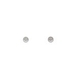 9 Carat White Gold Stud Earings