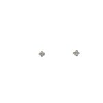 9 Carat White Gold Stud Earings