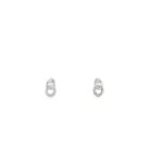 9 Carat White Gold Drop Earings