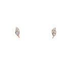 18 Carat Rose Gold Leaf Design Earings