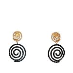 18 Carat Yellow & White Gold Drop Earings