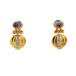 18 Carat Yellow & White Gold Earings