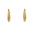 18 Carat Yellow Gold Hoops Earings
