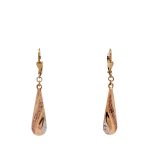9 Carat Tri - Colour Drop Earings