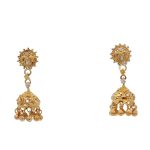 9 Carat Yellow & White Gold Drop Earings