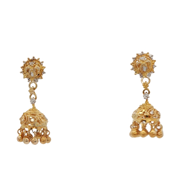 9 Carat Yellow & White Gold Drop Earings