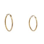 18 Carat Yellow Gold Hoops Earings