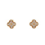 18 Carat Yellow Gold Van Cleef & Arpels AlHambra Earings