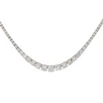 18 Carat White Gold Tennis Necklace