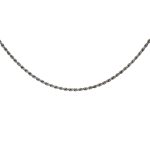 9 Carat White Gold Rope Pendant Chain