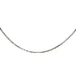 9 Carat White Gold Curb Chain