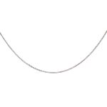 9 Carat White Gold Curb Light Pendant Chain