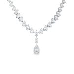 18 Carat White Gold & Moissanite Necklace