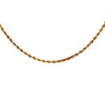 14 Carat Yellow Gold Twisted Rope Chain