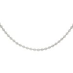 18 Carat White Gold Ball Link Chain