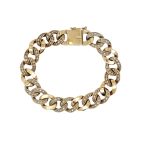 9 Carat Yellow Gold & Diamond Bracelet