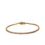 18 Carat Yellow Gold Tennis Bracelets