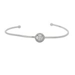 925 Silver & Moissanite Bangle