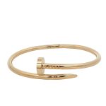18 Carat Yellow Gold Cartier Nail Bangle