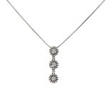18 Carat White Gold Pendant & Chain