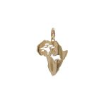 9 Carat Yellow Gold Africa Pendant