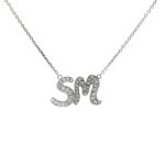 18 Carat White Gold Chain & Pendant