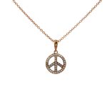 9 Carat Yellow Gold Diamond Pendant