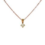 9 Carat Yellow Gold Diamond Pendant